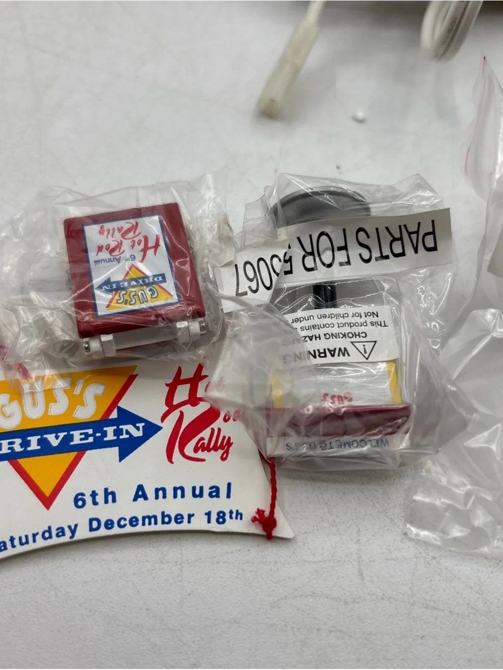 Department 56 2001 Vintage Original Snow Village Gus’s Drive-In Set Of 7 55067